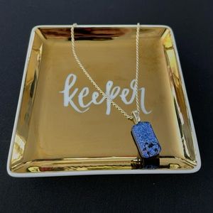 Fused Glass Dichroic Pendant with Etched Floral Motif inside 💜 Lavender/ Purple